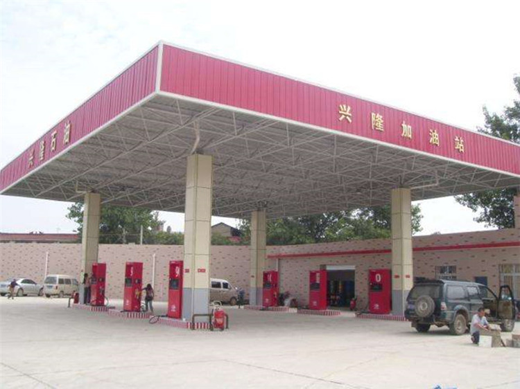 潮州加油站钢结构网架案例9
